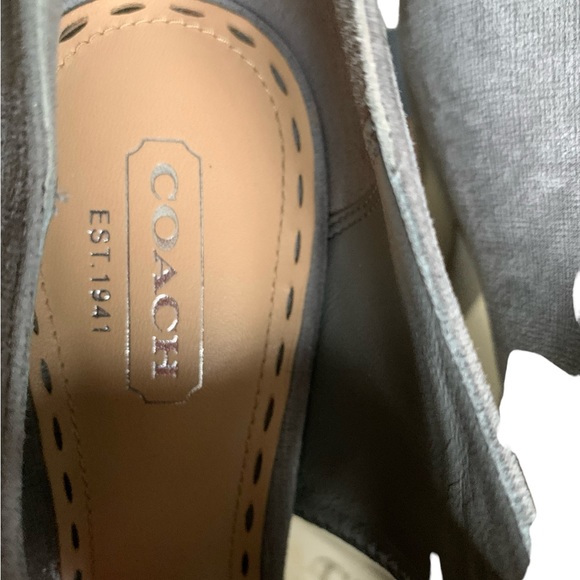 Like new Coach Teagan Shimmer leather slate sz 7 - Picture 2 of 8